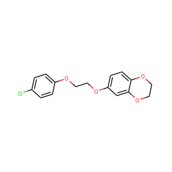 Clc1ccc(OCCOc2ccc3c(c2)OCCO3)cc1 ZINC000299868834