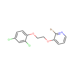 Clc1ccc(OCCOc2cccnc2Br)c(Cl)c1 ZINC000082158353