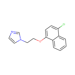 Clc1ccc(OCCn2ccnc2)c2ccccc12 ZINC000003876250