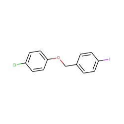 Clc1ccc(OCc2ccc(I)cc2)cc1 ZINC000088186274