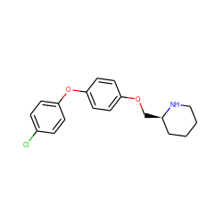 Clc1ccc(Oc2ccc(OC[C@@H]3CCCCN3)cc2)cc1 ZINC000049785826