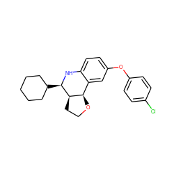 Clc1ccc(Oc2ccc3c(c2)[C@H]2OCC[C@H]2[C@@H](C2CCCCC2)N3)cc1 ZINC000095589457