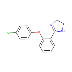 Clc1ccc(Oc2ccccc2C2=NCCN2)cc1 ZINC000000007981