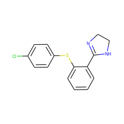 Clc1ccc(Sc2ccccc2C2=NCCN2)cc1 ZINC000027407461