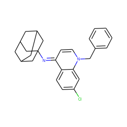 Clc1ccc2/c(=N/C34CC5CC(CC(C5)C3)C4)ccn(Cc3ccccc3)c2c1 ZINC000013741400