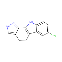 Clc1ccc2[nH]c3c(c2c1)CCc1c[nH]nc1-3 ZINC000100657331