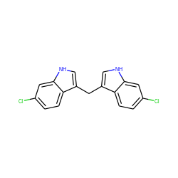 Clc1ccc2c(Cc3c[nH]c4cc(Cl)ccc34)c[nH]c2c1 ZINC001772583547