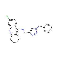 Clc1ccc2c(NCc3cn(Cc4ccccc4)nn3)c3c(nc2c1)CCCC3 ZINC001772587721