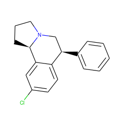 Clc1ccc2c(c1)[C@H]1CCCN1C[C@H]2c1ccccc1 ZINC000029237631