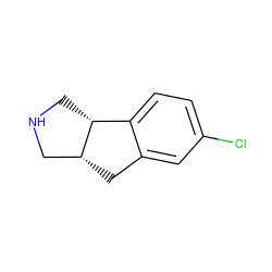 Clc1ccc2c(c1)C[C@@H]1CNC[C@H]21 ZINC000035803499