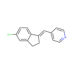 Clc1ccc2c(c1)CC/C2=C\c1ccncc1 ZINC000013610827