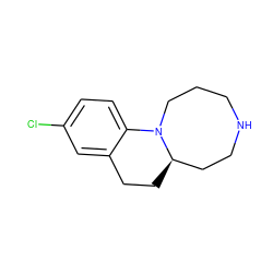 Clc1ccc2c(c1)CC[C@@H]1CCNCCCN21 ZINC001772632609