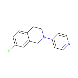 Clc1ccc2c(c1)CN(c1ccncc1)CC2 ZINC000013489839