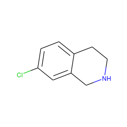 Clc1ccc2c(c1)CNCC2 ZINC000016082963