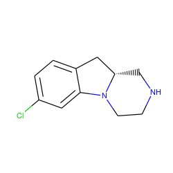 Clc1ccc2c(c1)N1CCNC[C@H]1C2 ZINC000000008795