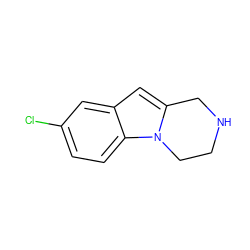 Clc1ccc2c(c1)cc1n2CCNC1 ZINC000013586842