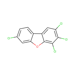 Clc1ccc2c(c1)oc1c(Cl)c(Cl)c(Cl)cc12 ZINC000005845544