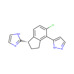 Clc1ccc2c(c1-c1ccn[nH]1)CC[C@@H]2c1ncc[nH]1 ZINC000029046631