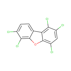 Clc1ccc2c(oc3c(Cl)cc(Cl)c(Cl)c32)c1Cl ZINC000002569960