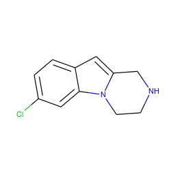 Clc1ccc2cc3n(c2c1)CCNC3 ZINC000013586841