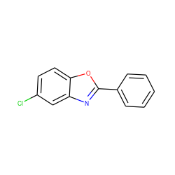 Clc1ccc2oc(-c3ccccc3)nc2c1 ZINC000000257583