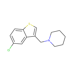 Clc1ccc2scc(CN3CCCCC3)c2c1 ZINC000000338791