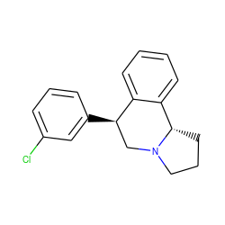 Clc1cccc([C@@H]2CN3CCC[C@H]3c3ccccc32)c1 ZINC000029237398