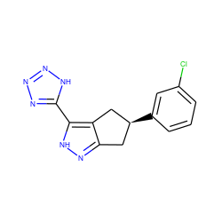 Clc1cccc([C@H]2Cc3n[nH]c(-c4nnn[nH]4)c3C2)c1 ZINC000040979543