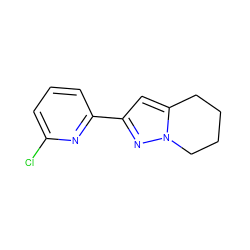 Clc1cccc(-c2cc3n(n2)CCCC3)n1 ZINC000096911189