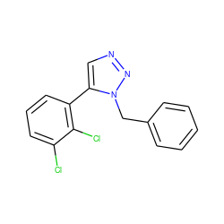 Clc1cccc(-c2cnnn2Cc2ccccc2)c1Cl ZINC000028897814