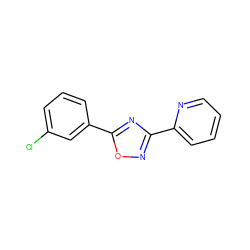 Clc1cccc(-c2nc(-c3ccccn3)no2)c1 ZINC000000199359