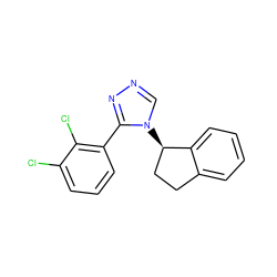 Clc1cccc(-c2nncn2[C@@H]2CCc3ccccc32)c1Cl ZINC000028898177