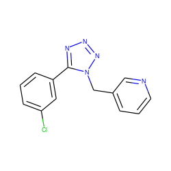 Clc1cccc(-c2nnnn2Cc2cccnc2)c1 ZINC000035994599