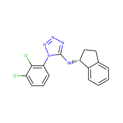 Clc1cccc(-n2nnnc2N[C@@H]2CCc3ccccc32)c1Cl ZINC000071334930