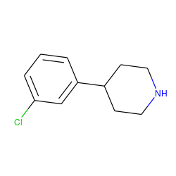 Clc1cccc(C2CCNCC2)c1 ZINC000002577352