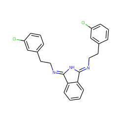 Clc1cccc(CC/N=C2\N/C(=N\CCc3cccc(Cl)c3)c3ccccc32)c1 ZINC000026718372