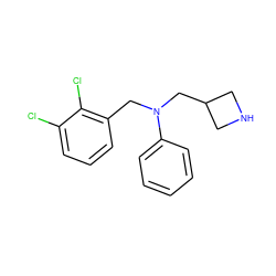 Clc1cccc(CN(CC2CNC2)c2ccccc2)c1Cl ZINC000299826924