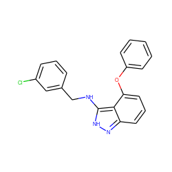 Clc1cccc(CNc2[nH]nc3cccc(Oc4ccccc4)c23)c1 ZINC000028459632