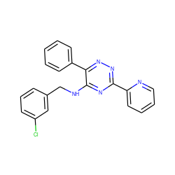 Clc1cccc(CNc2nc(-c3ccccn3)nnc2-c2ccccc2)c1 ZINC000095569048