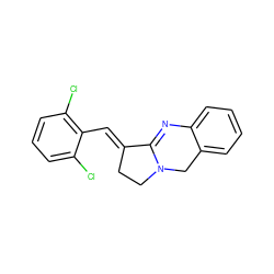 Clc1cccc(Cl)c1/C=C1\CCN2Cc3ccccc3N=C12 ZINC000101030277