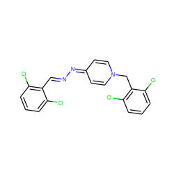 Clc1cccc(Cl)c1/C=N/N=c1ccn(Cc2c(Cl)cccc2Cl)cc1 ZINC000045355804