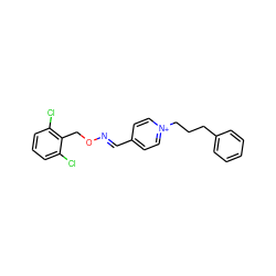 Clc1cccc(Cl)c1CO/N=C/c1cc[n+](CCCc2ccccc2)cc1 ZINC000013601058