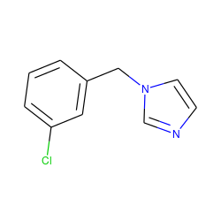 Clc1cccc(Cn2ccnc2)c1 ZINC000035143438