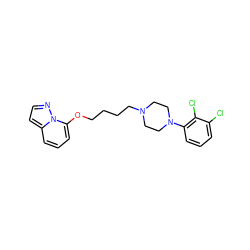 Clc1cccc(N2CCN(CCCCOc3cccc4ccnn34)CC2)c1Cl ZINC000150217764