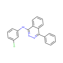 Clc1cccc(Nc2nnc(-c3ccccc3)c3ccccc23)c1 ZINC000002557949