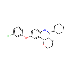 Clc1cccc(Oc2ccc3c(c2)[C@H]2OCCC[C@H]2[C@@H](C2CCCCC2)N3)c1 ZINC000095588312