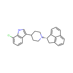 Clc1cccc2c(C3CCN([C@H]4Cc5cccc6cccc4c56)CC3)c[nH]c12 ZINC000036221513