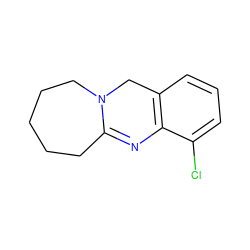 Clc1cccc2c1N=C1CCCCCN1C2 ZINC000049756714