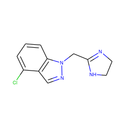 Clc1cccc2c1cnn2CC1=NCCN1 ZINC000073258849