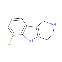 Clc1cccc2c3c([nH]c12)CCNC3 ZINC000019804822